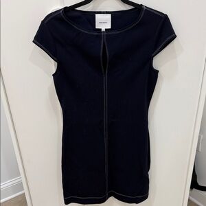 Chic Navy Short Sleeve Dress
